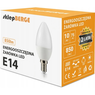 Milio LED žiarovka C37 E14 10W 850 lm neutrálna biela