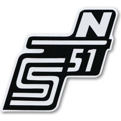 Nálepka schránky "N", BÍLÁ - Simson S51