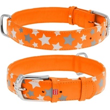 COLLAR Obojok kožený s hviezdami Glamour