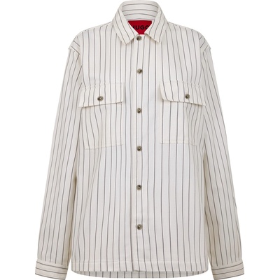 HUGO BOSS Риза с дълъг ръкав Hugo Men's Long Sleeve Patterned Shirt - White102