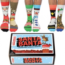 United Odd Socks Veselé vianočné ponožky Santa Banta