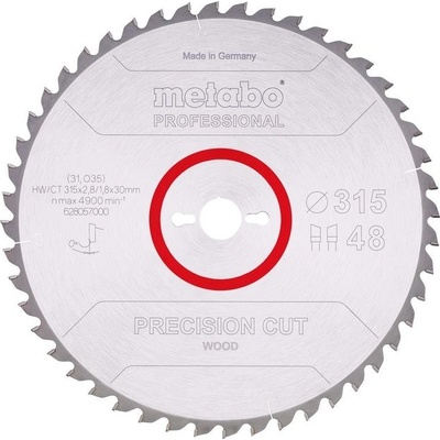 METABO pilový kotouč 315x2,8x30 HW/CT 48WZ 0° 6.28057