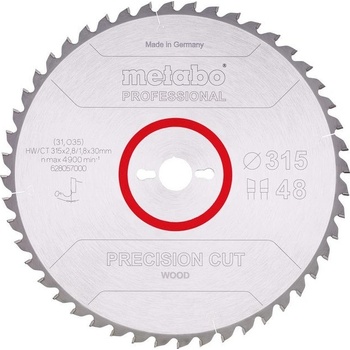 METABO pilový kotouč 315x2,8x30 HW/CT 48WZ 0° 6.28057