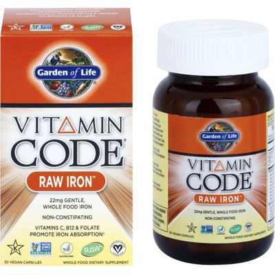 Garden of Life Vitamin Železo Raw 30 kapslí