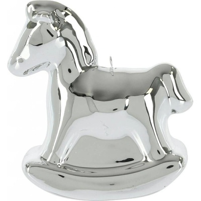 H&S Decoration Christmas Ball Swing Horse 12 Set Dolomit Stříbrná 6,5 cm x 7 cm x 4 cm