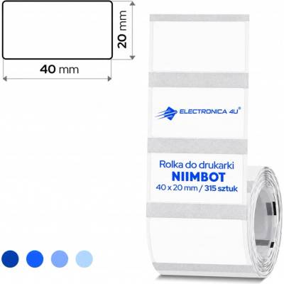 Bílé štítky Niimbot B1 B4 B21 B3S samolepicí samolepky štítky 40x20