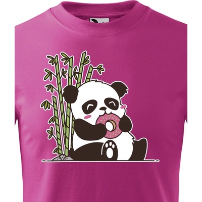 dětské triko Panda Purpurová
