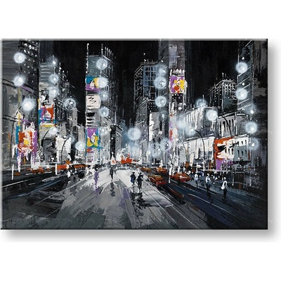 Maľovaný obraz na stenu MESTO 70x50 cm - 70×50 cm / Klasický 2 cm