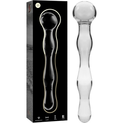IBIZA Nebula Model 13 Dildo Borosilicate Glass 18x3.5cm Clear