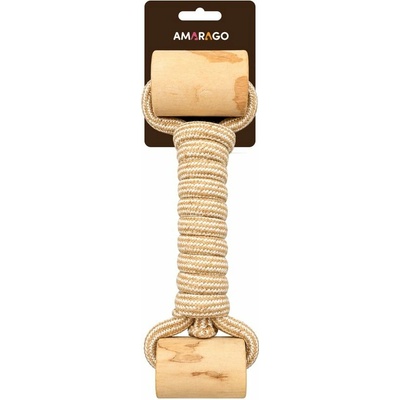 Amarago provazová s kávovým dřevem činka 35 cm
