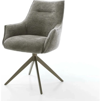Delife Alja-Flex s područkami bouclé měkký tmavě béžová křížová podnož široká titanová taštičkové pružiny