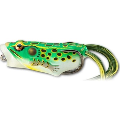 Livetarget Imitácia žaby Hollow Body Frog Popper 5,5 cm 11 g Fluorescent Green Yellow