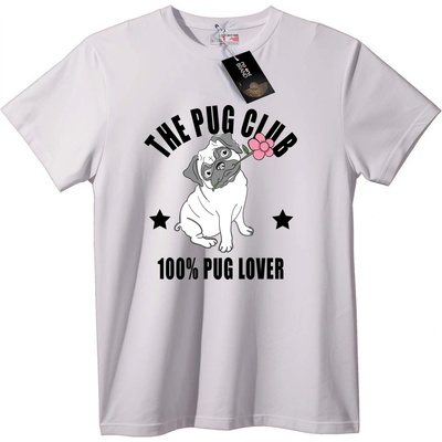 NOONEBRAND Тениска Клуб Мопс 100% Любители - XL, White