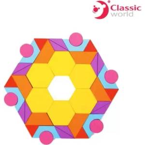 Classic World Дървена мозайка от 250 части за красиви форми - Classic World