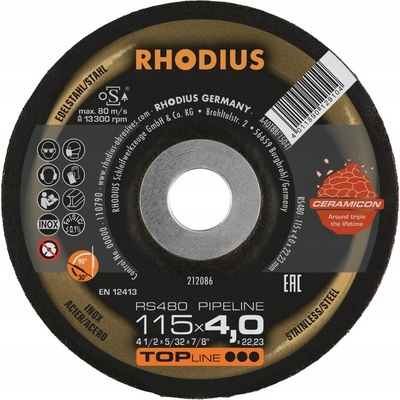 Rhodius Brúsny kotúč 115 x 4,0 x 22,23 mm 212086