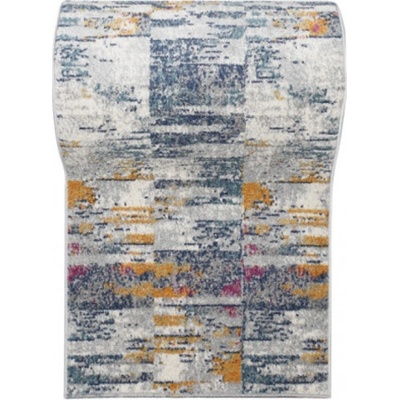 Nej-koberce Lazur G053A bílý / tmavě modrý metráž 70 cm