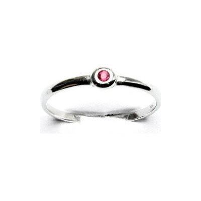 Čištín Stříbrný zirkon rubín T 1523
