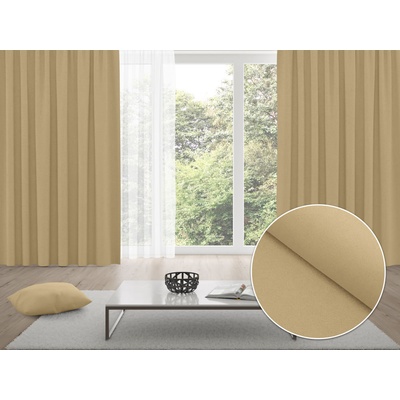 Biante Zatemňovací závěs Blackout BKU-107 Pískově béžový - šířka 140 cm 140x140 cm