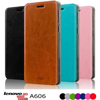 Lenovo A606 Wallet Кожен Калъф + Стилус