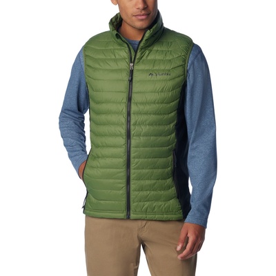 Columbia pánska vesta Powder Pass Vest zelená Canteen black