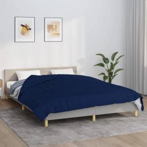 vidaXL Утежнено одеяло синьо 200x220 см 9 кг плат (3154803)