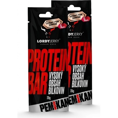 JERKY Vepřová proteinová tyčinka LORDY PEMIKAN Fík Chilli 25 g