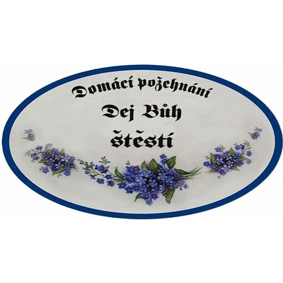Ceduľa Domácí požehnání - Dej Buh štěstí