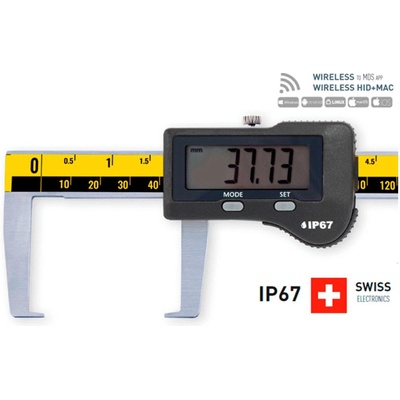 Microtech Дигитален шублер за измерване на външни канали Microtech WIRELESS SwissMet, IP67 - 150 мм, 0, 01 мм (141430154)