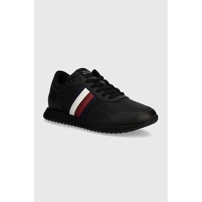 Кожени маратонки Tommy Hilfiger RUNNER EVO LTH MIX ESS в черно FM0FM05121 (FM0FM05121)