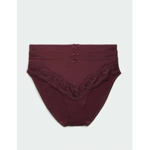 Marks & Spencer Бикини с дантелен ръб и вкроени крачоли, 3 броя Marks & Spencer червен Marks & Spencer | Cherven | ЖЕНИ | 8