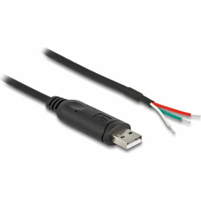Delock 64242 USB 2.0 USB A vidlice 0,5m černý