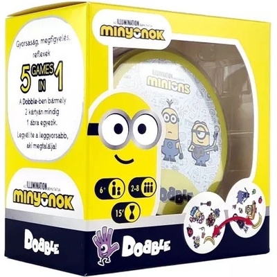 Gémklub Dobble Minionii - игра на карти с инструкции на унгарски език (ASM34649)