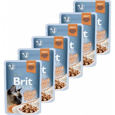 BRIT Premium Cat Delicate Fillets in Gravy with Turkey 6 x 85 g