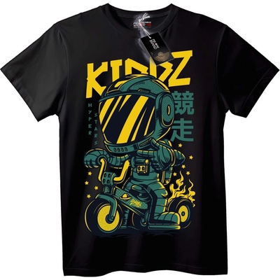 NOONEBRAND Тениска KIDZ Астронавт Скутер - XXS, Black