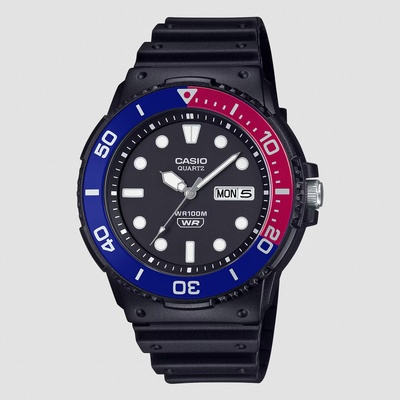 MRW-230H-1E2VEF Мъжки часовник- Сив дисплей, Черна каишка от полимерен материал, Collection Men (2025)