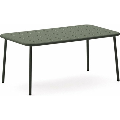 Kave Home Zivia Oceľový Záhradný konferenčný stolík 50x90 cm