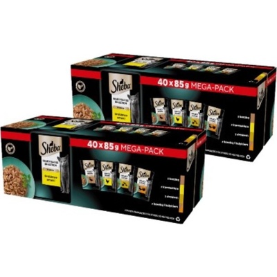 SHEBA Selection Select Slices hydinové príchute vrecúška 80 x 85 g