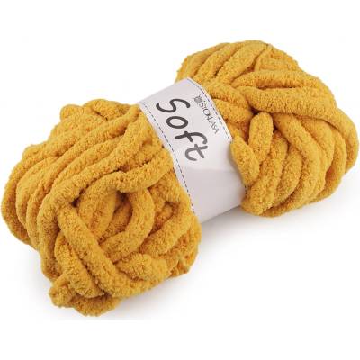 Prima-obchod Pletací příze žinylková Soft 250 g, barva 11 hořčicová
