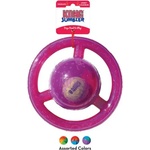 KONG Jumbler Disc Assorted LARGE / EXTRA LARGE - играчка за куче, гумен кръг с тенис топка отвътре - САЩ - TMD1E