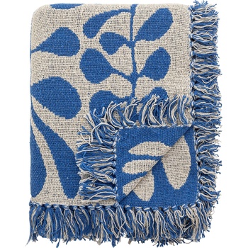 Bloomingville Покривало Nevine 160 x 130 см, бежово-синьо (82062688)