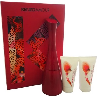 Kenzo Amour Подаръчен комплект, Парфюмна вода 100ml + Мляко за тяло 50ml + Душ гел 50ml, Жени
