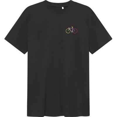 DEDICATED Мъжка тениска DEDICATED T-Shirt Stockholm Small Paper Cut Bike T-shirt - Black - размер XL (216-5503-0115)