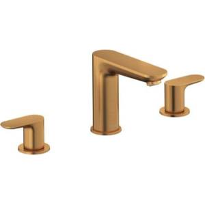 Duravit Wave - Смесител за умивалник с излив „Push-Open, монтаж с 3 отвора, матиран бронз WA1060005004 (WA1060005004)