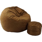 PUFRELAX Комплект Барбарон с табуретка за крака 700л. King Size, Tattle Tan, Перящ се калъф, Пълнеж с микс от мемори пяна и дунапрен, Гама Premium (PUF-M-KO-PT-TTT) - topmarket