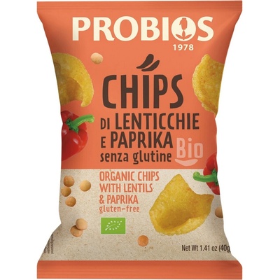 PROBIOS Šošovicové chipsy s paprikou BIO 40 g