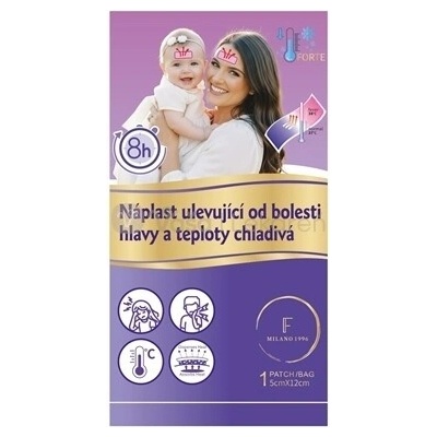 Forte Chladivá náplasť uľavujúca od bolesti hlavy a teploty 5 x 12 cm 4 náplasti
