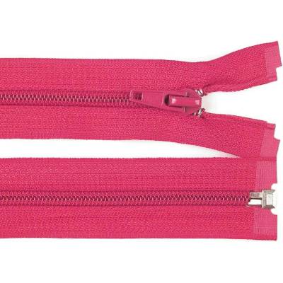 Pro Háčkování Spirálový zip No 5 dělitelný 50 cm malinově růžový