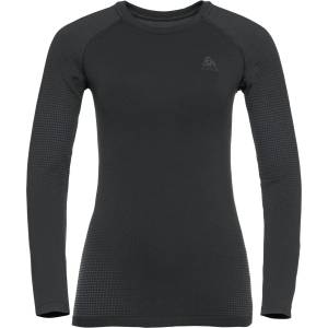 Odlo Дамско синтетично термобельо Odlo Women's BL Top Crew Neck L/S Performance Warm Eco Synthetic base layer - Black / New Odlo Graphite Grey - размер XL (114-1855-0115)