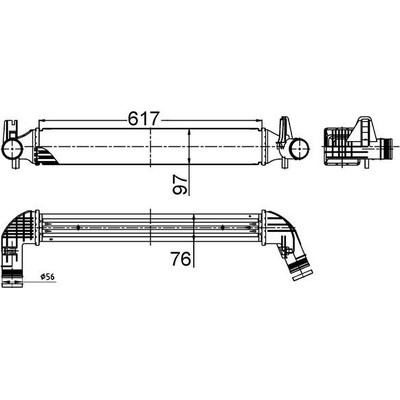 CHLADIČ TURBA, INTERCOOLER MAHLE CI 516 000S
