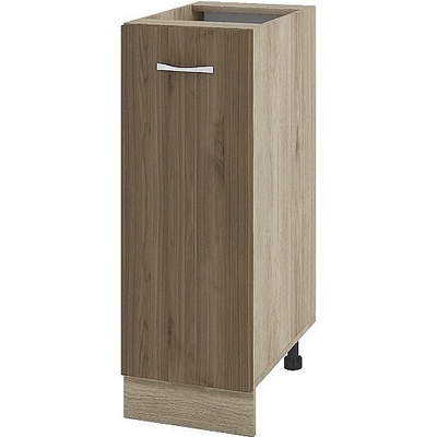 ИРИМ Долен шкаф с една врата и рафт Сити АРО-20 дъб сонома арвен / орех адмирал 30 см